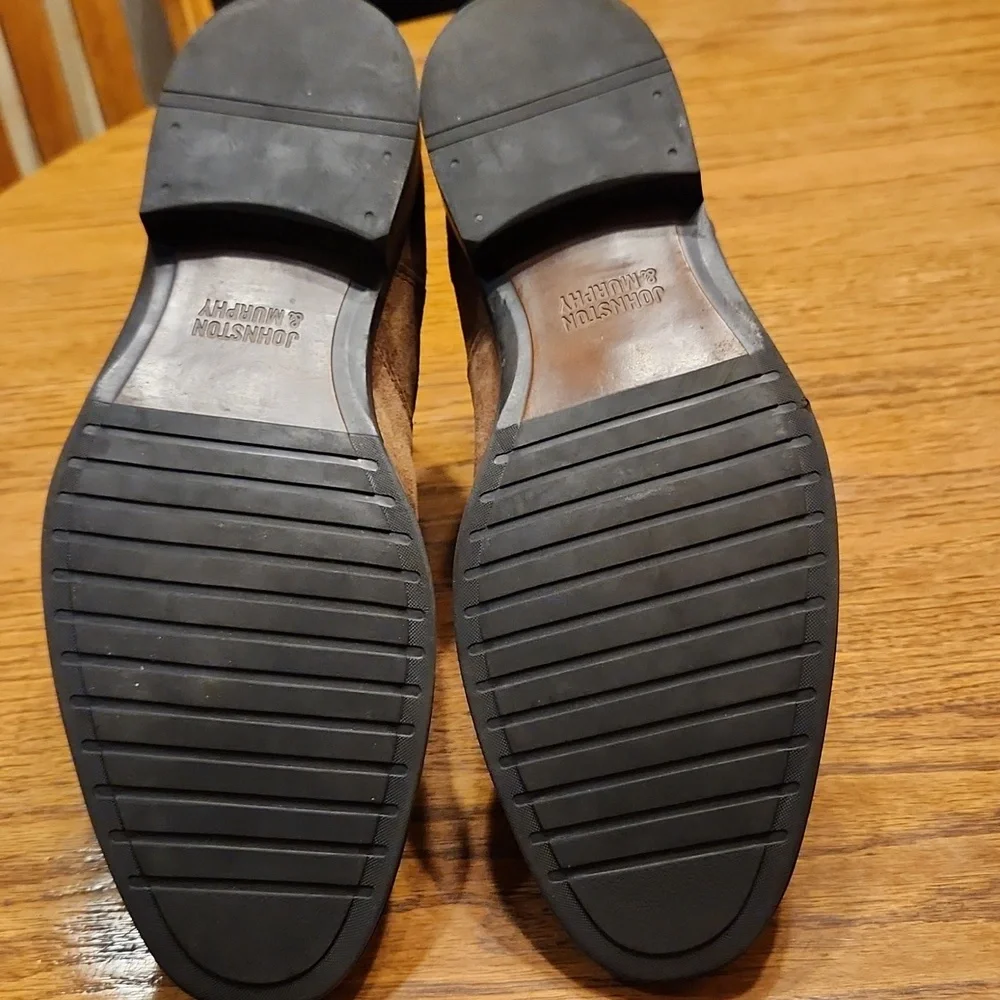 Johnston & Murphy Brown Nubuck Pull On Boots Size 11